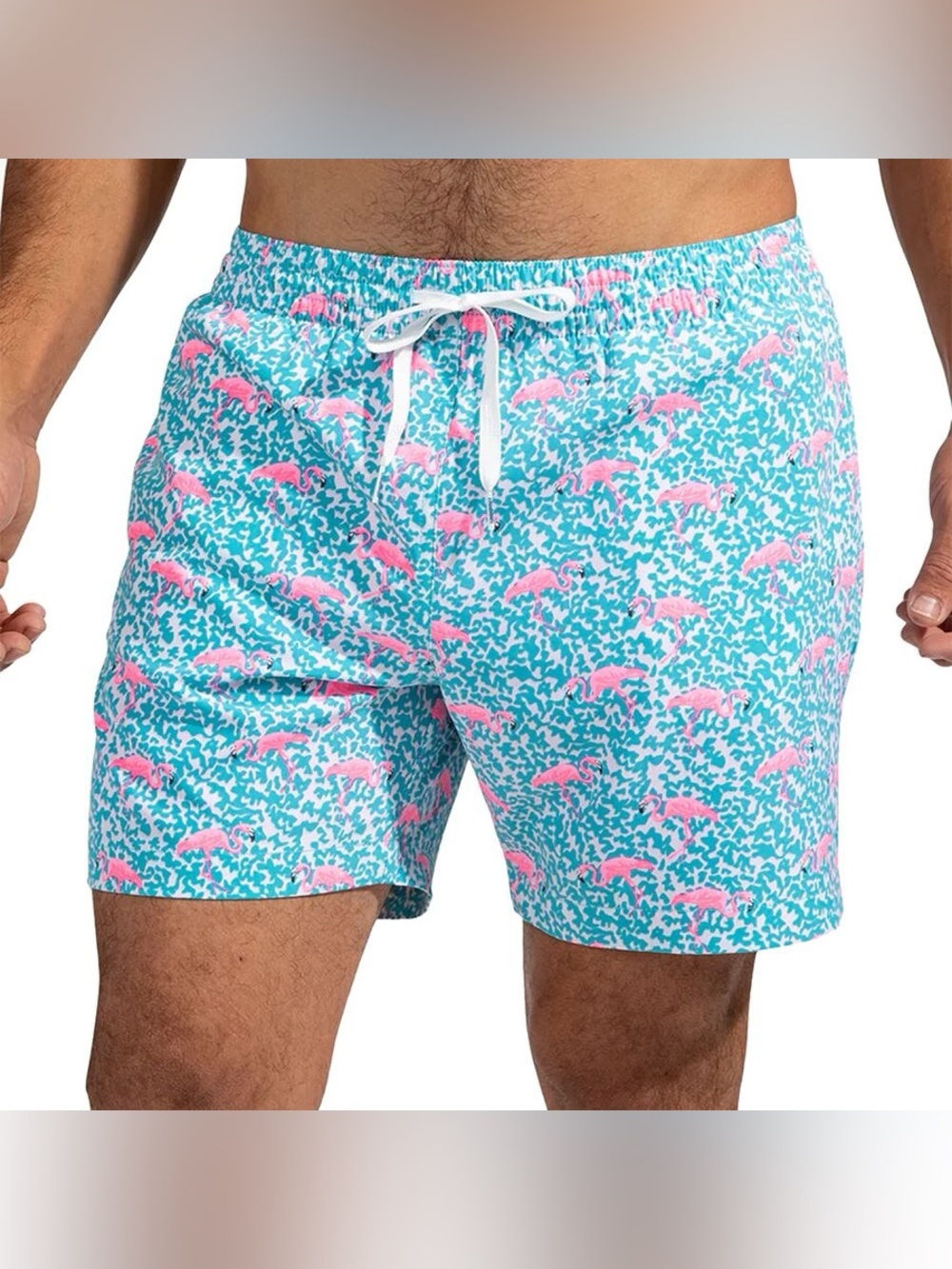 Chubbies The Domingos Are For Flamingos Swim Trunks Men’s Size Medium vacation